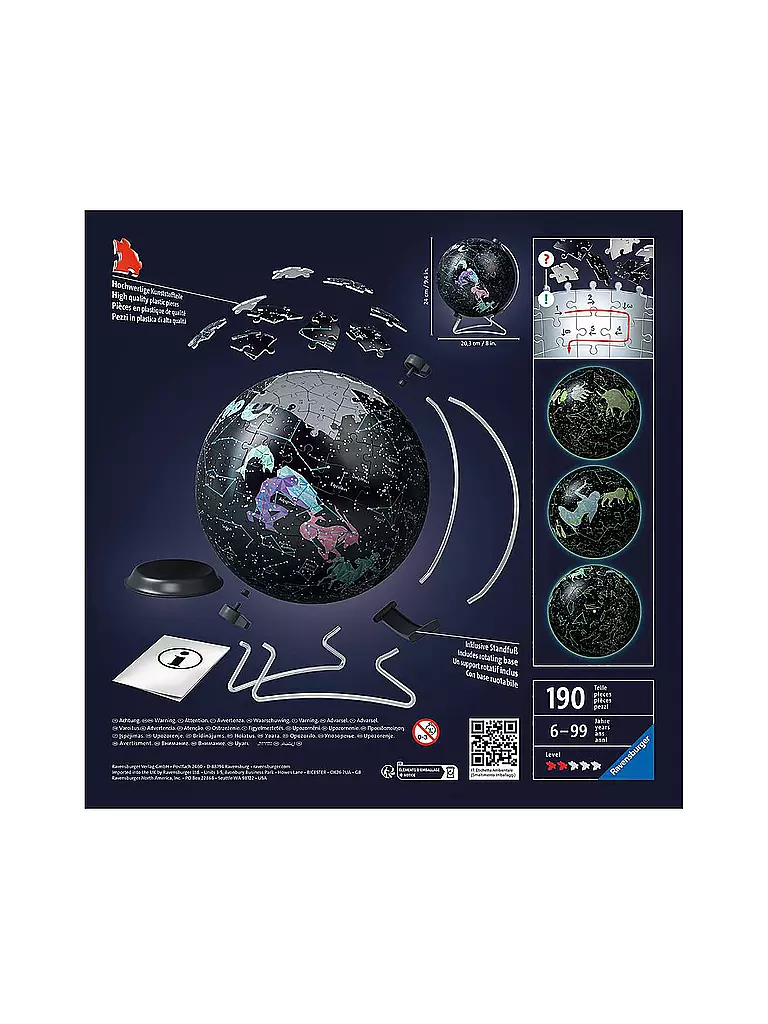RAVENSBURGER | 3D Puzzle-Ball Starglobe Glow-In-The-Dark | keine Farbe