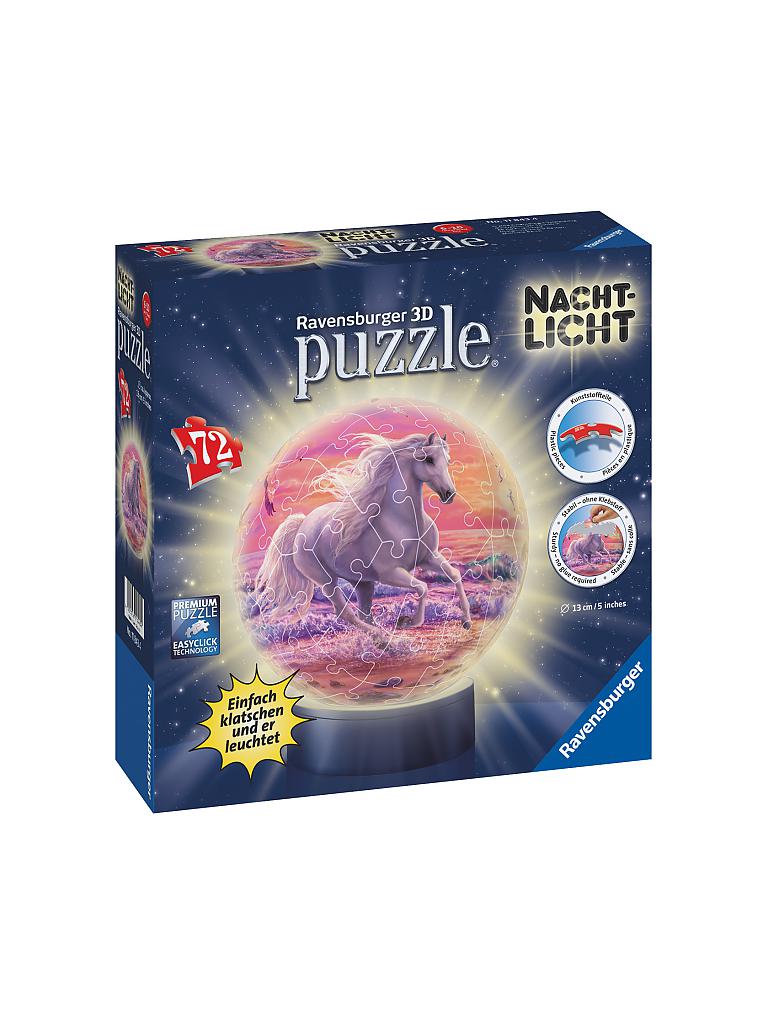 RAVENSBURGER | 3D Puzzleball - Nachtlicht - Pferde am Strand | keine Farbe