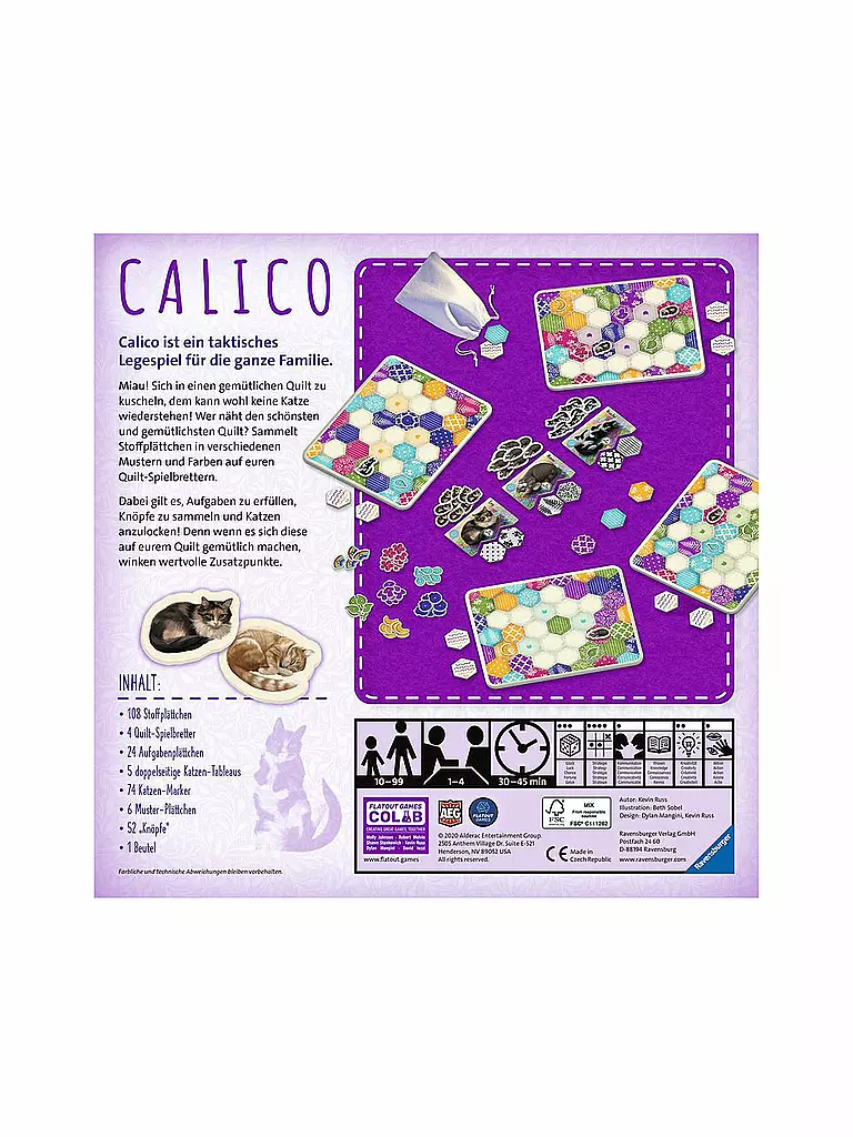 RAVENSBURGER | Brettspiel - Calico | keine Farbe