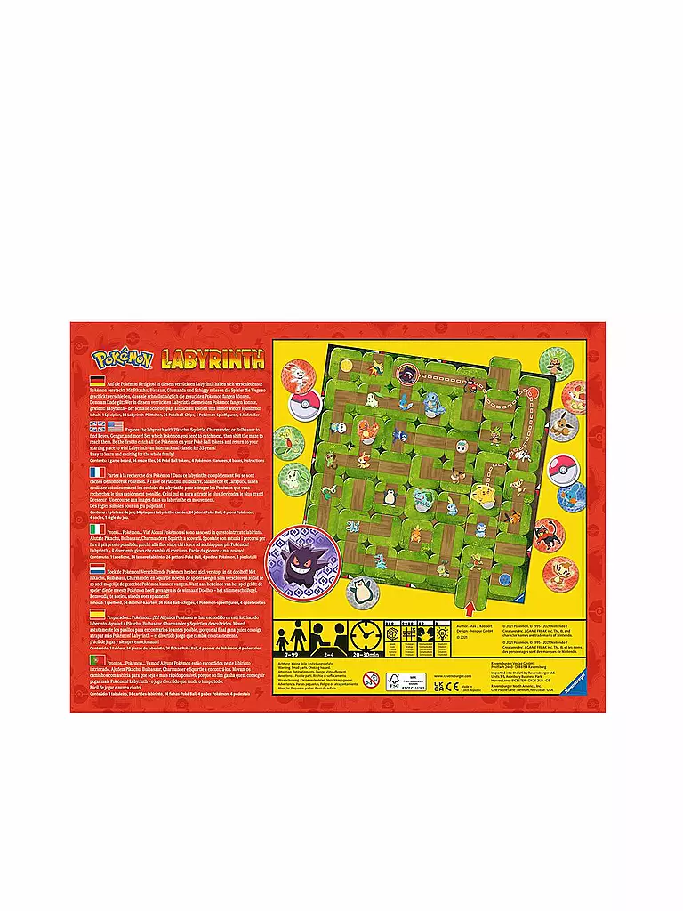 RAVENSBURGER | Brettspiel - Pokémon Labyrinth | keine Farbe