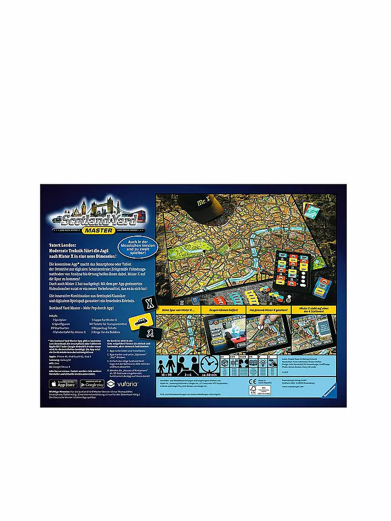 RAVENSBURGER | Brettspiel - Scotland Yard Master | keine Farbe