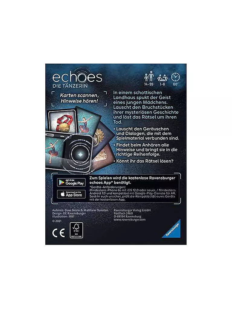 RAVENSBURGER | echoes Die Tänzerin - Audio Mystery Spiel | keine Farbe