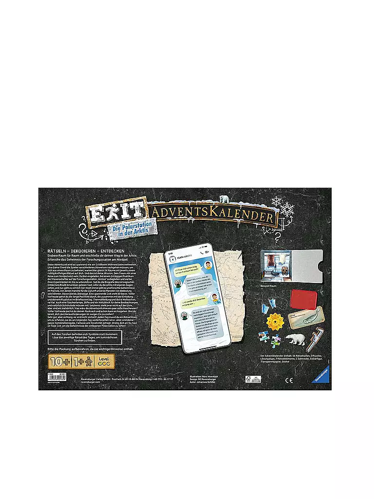 RAVENSBURGER | Exit Adventskalender "Die Polarstation in der Arktis | keine Farbe