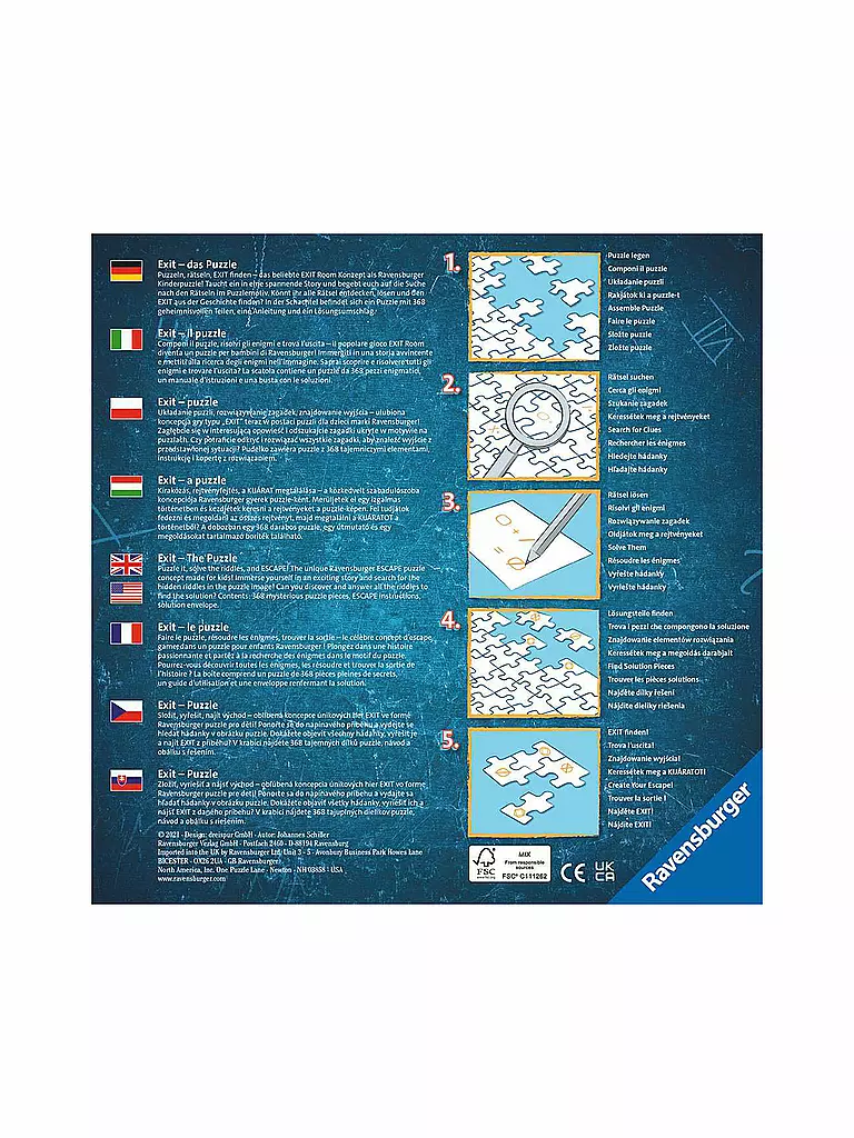 RAVENSBURGER | EXIT Puzzle Kids 12954 - Das Piratenabenteuer - 368 Teile | keine Farbe