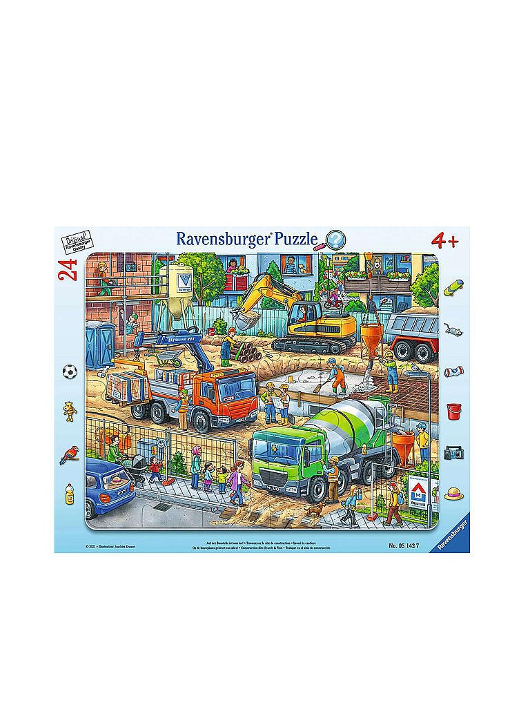 RAVENSBURGER | Kinderpuzzle - Auf der Baustelle ist was los! 24 Teile | keine Farbe