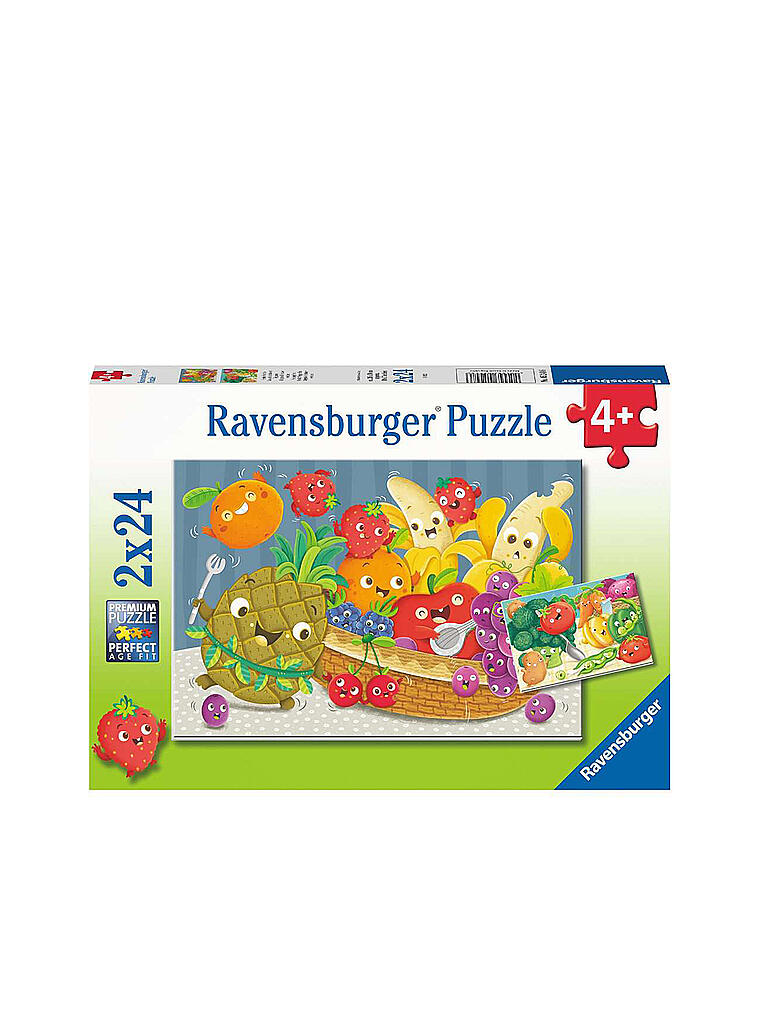 RAVENSBURGER | Kinderpuzzle - Freche Früchte - 2x24 Teile | keine Farbe