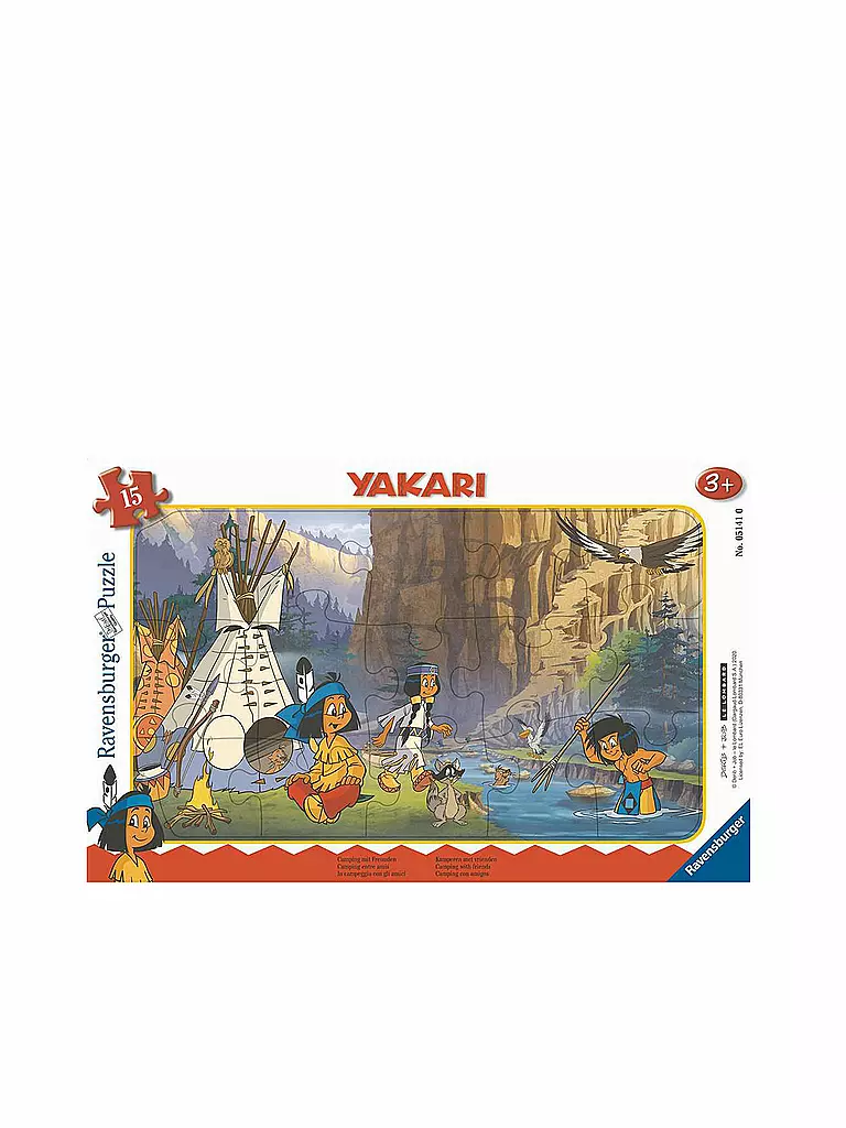 RAVENSBURGER | Kinderpuzzle - Yakari, Camping mit Freunden 15 Teile | keine Farbe