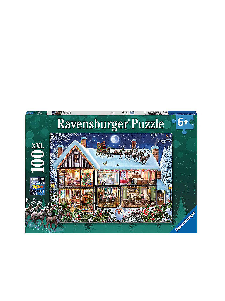 RAVENSBURGER | Kinderpuzzle 12996 - Weihnachten zu Hause 100 Teile XXL | keine Farbe