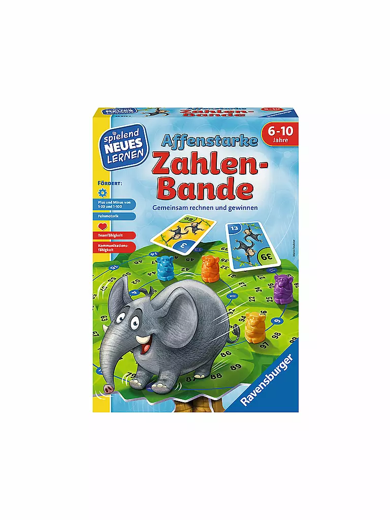 RAVENSBURGER | Lernspiel - Affenstarke Zahlenbande | keine Farbe