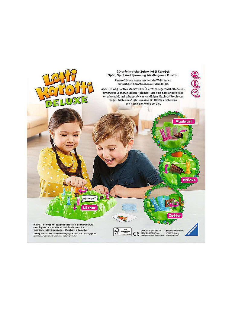 RAVENSBURGER | Lotti Karotti Deluxe - Wettlaufspiel | keine Farbe
