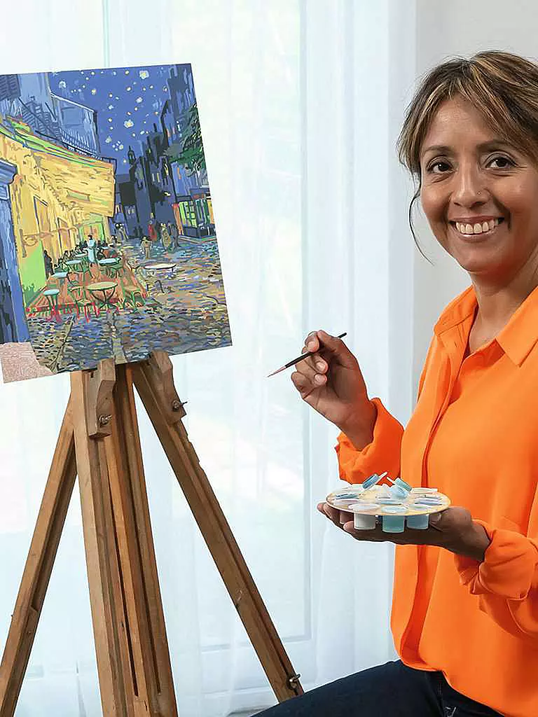 RAVENSBURGER | Malen nach Zahlen - ART Collection: Café Terrace at Night  (Van Gogh) | keine Farbe