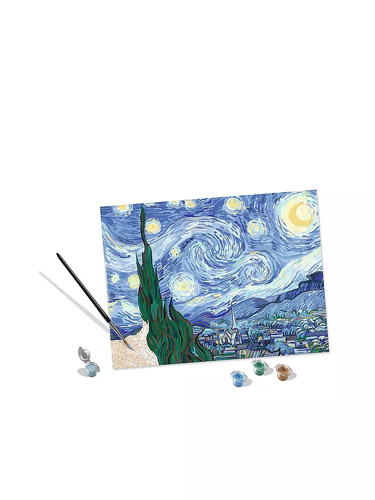 RAVENSBURGER | Malen nach Zahlen - ART Collection: Starry Night (Van Gogh) | keine Farbe