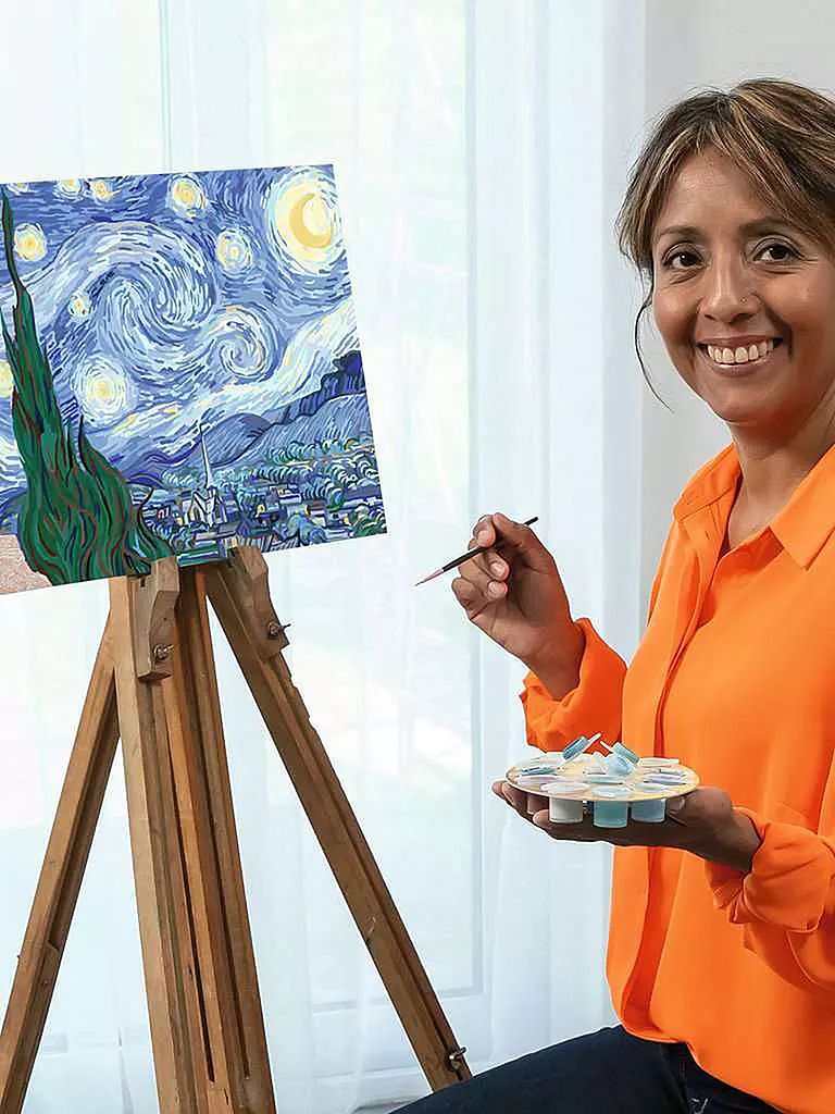 RAVENSBURGER | Malen nach Zahlen - ART Collection: Starry Night (Van Gogh) | keine Farbe