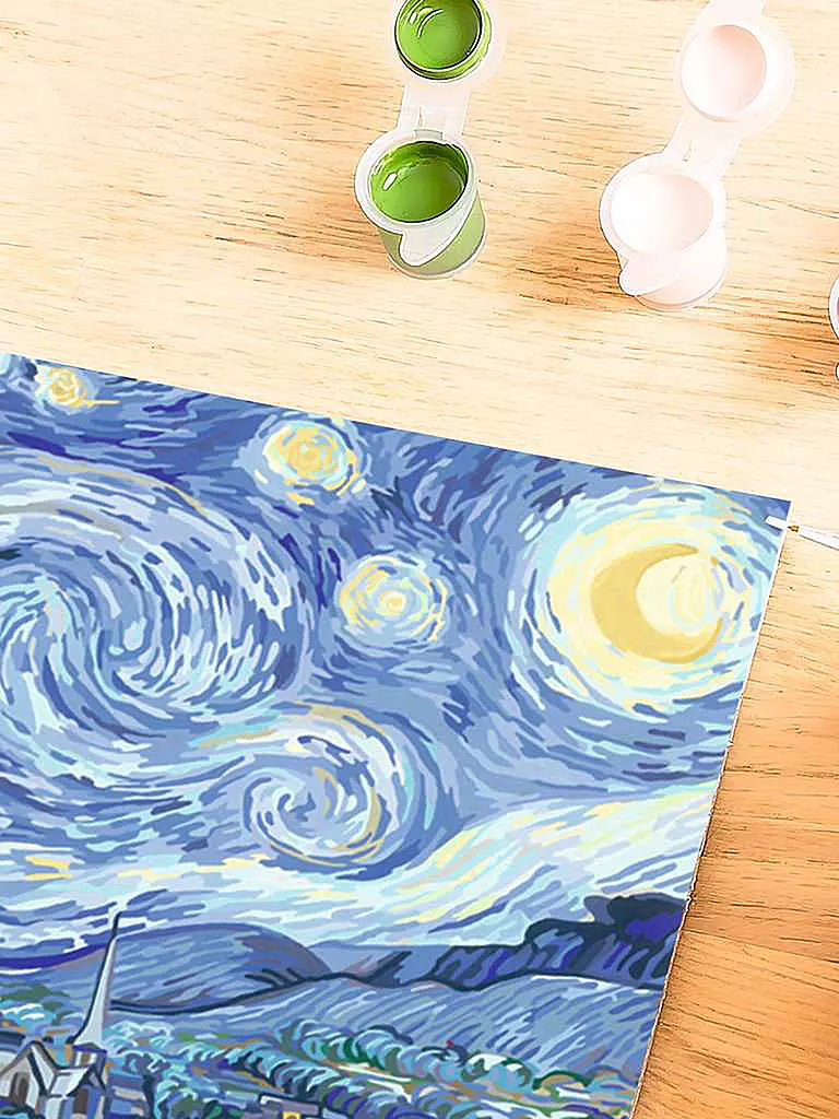 RAVENSBURGER | Malen nach Zahlen - ART Collection: Starry Night (Van Gogh) | keine Farbe