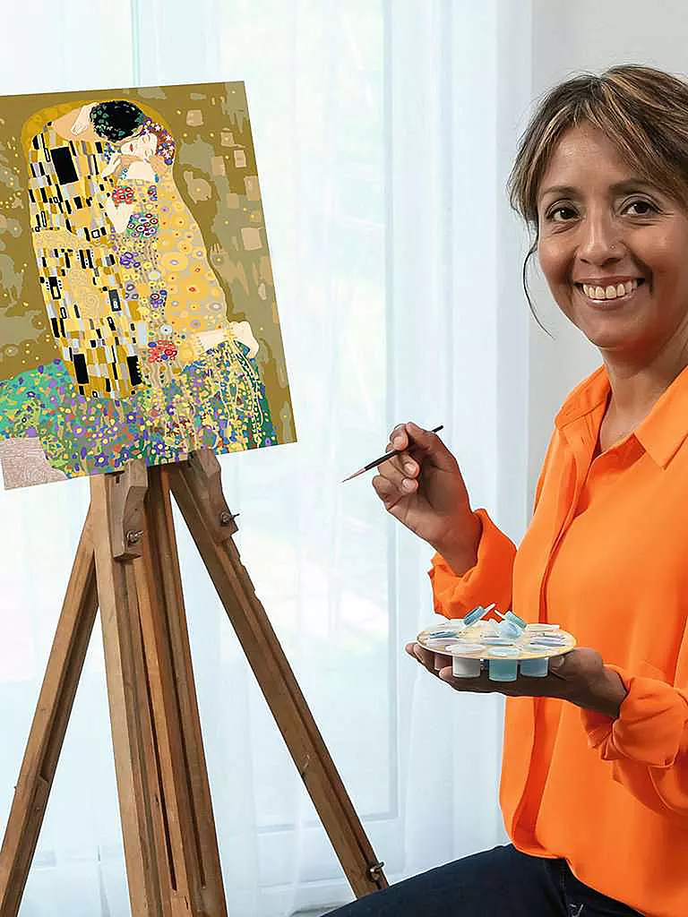 RAVENSBURGER | Malen nach Zahlen - ART Collection: The Kiss (Klimt) | keine Farbe