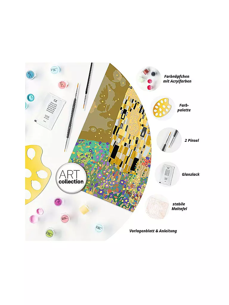 RAVENSBURGER | Malen nach Zahlen - ART Collection: The Kiss (Klimt) | keine Farbe