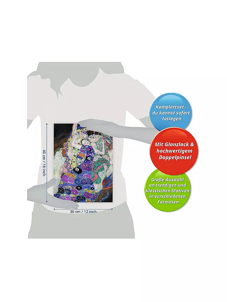 RAVENSBURGER | Malen nach Zahlen - ART Collection: Virgin (Klimt) | keine Farbe