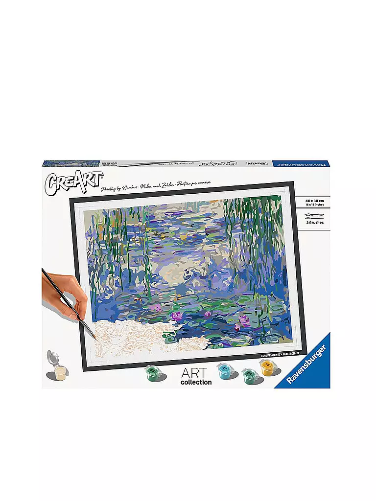 RAVENSBURGER | Malen nach Zahlen - ART Collection: Waterlilies (Monet) | keine Farbe