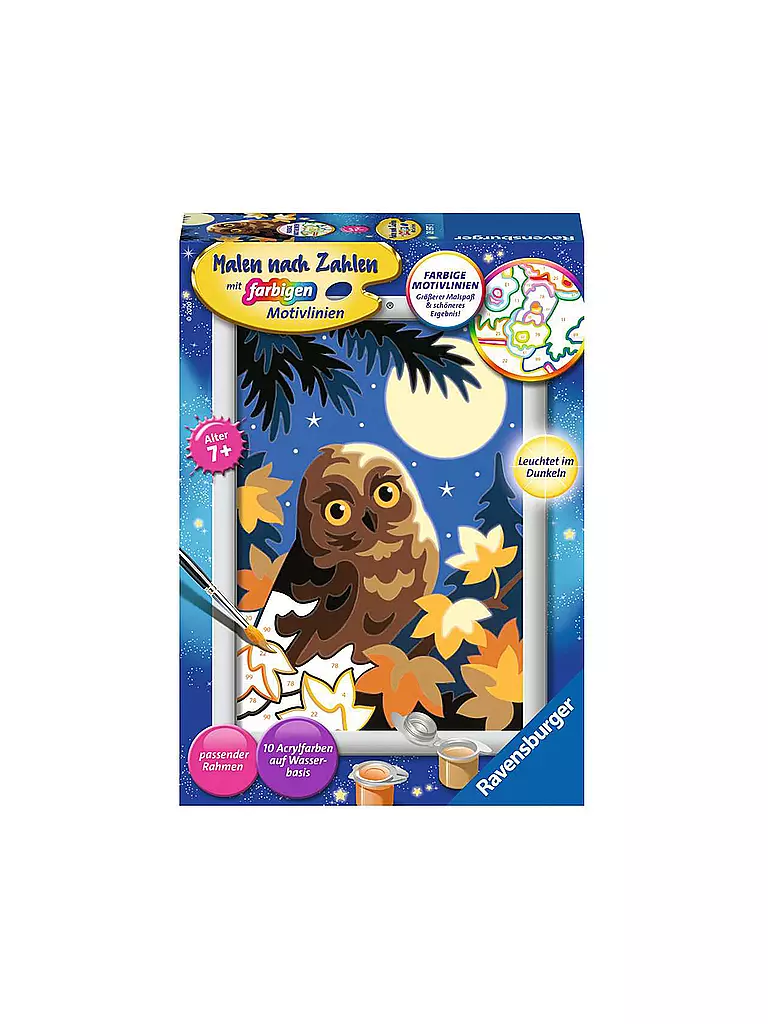 RAVENSBURGER | Malen nach Zahlen - Eule im Mondschein | keine Farbe