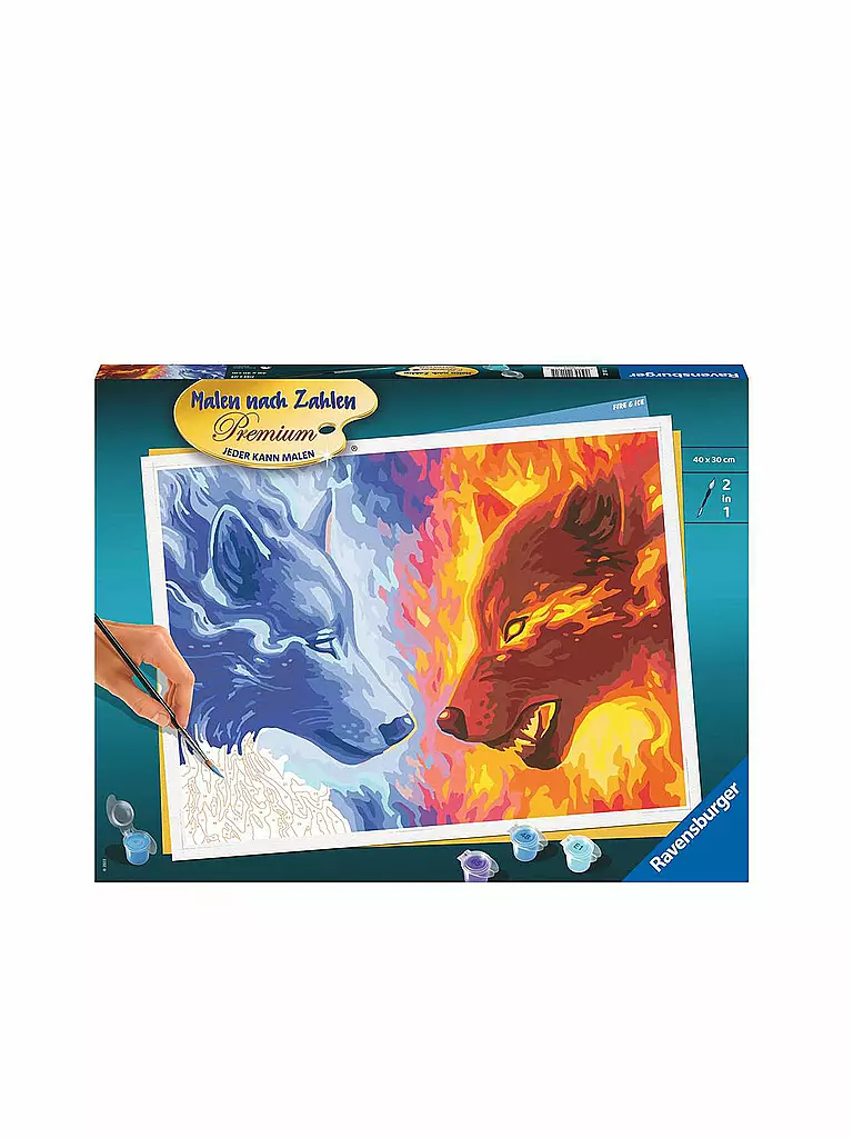 RAVENSBURGER | Malen nach Zahlen - Fire & Ice | keine Farbe