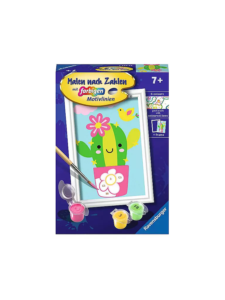 RAVENSBURGER | Malen nach Zahlen - Kleiner Kaktus | keine Farbe