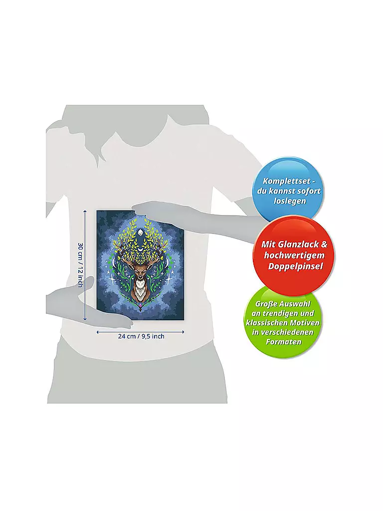 RAVENSBURGER | Malen nach Zahlen - Pixie Cold: Mystic Deer | keine Farbe