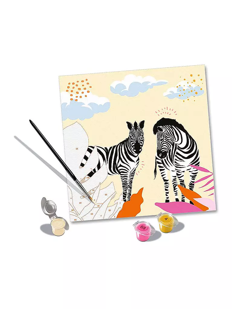 RAVENSBURGER | Malen nach Zahlen - Zebra | keine Farbe