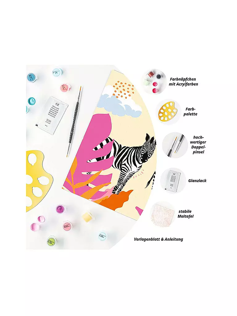 RAVENSBURGER | Malen nach Zahlen - Zebra | keine Farbe
