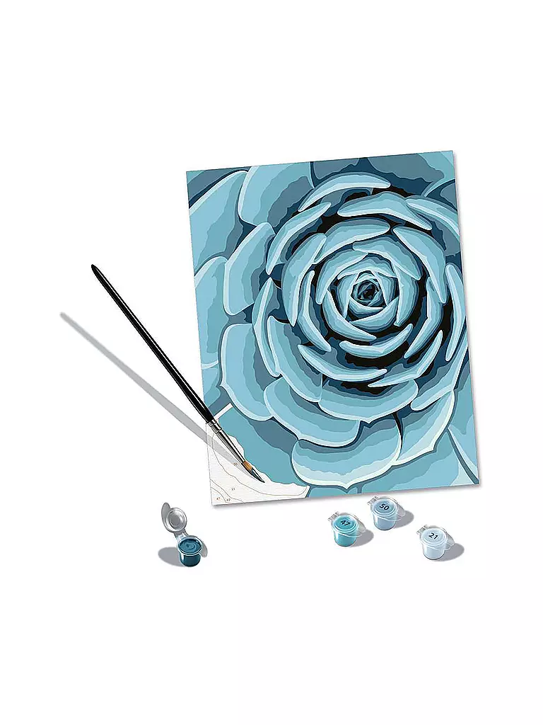 RAVENSBURGER | Malen nach Zahlen Für Zoom Mauszeiger bewegen | Zum Vergrössern klicken Botanical Blue | keine Farbe