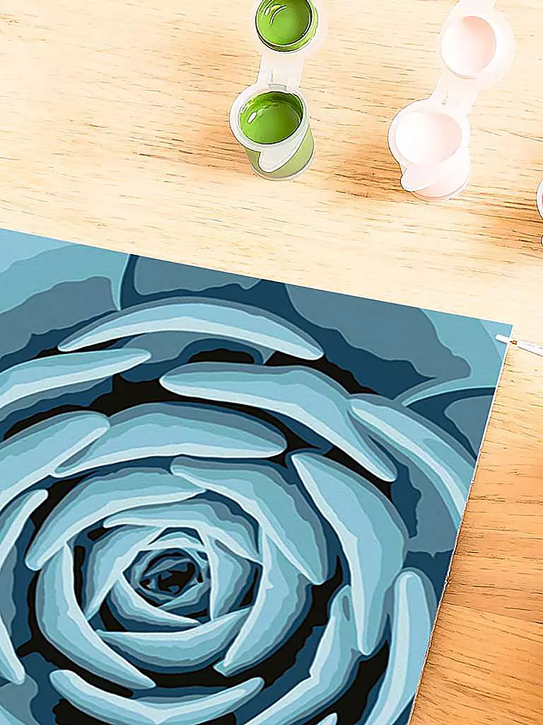 RAVENSBURGER | Malen nach Zahlen Für Zoom Mauszeiger bewegen | Zum Vergrössern klicken Botanical Blue | keine Farbe