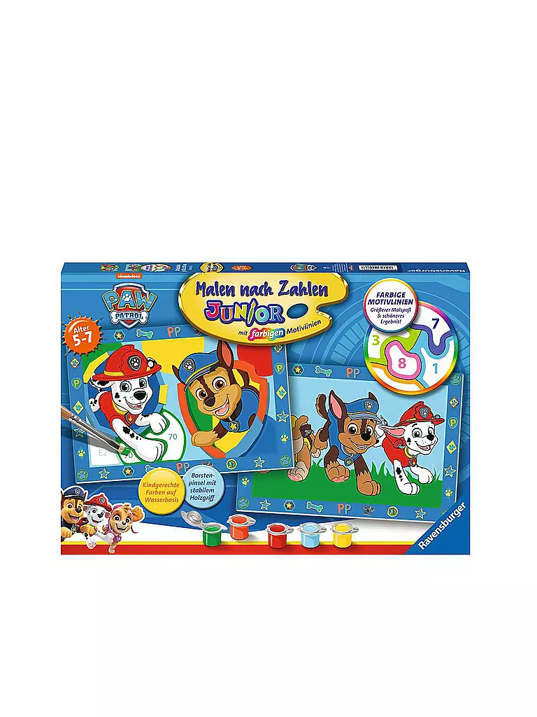 RAVENSBURGER | Malen nach Zahlen Junior -  Paw Patrol | keine Farbe