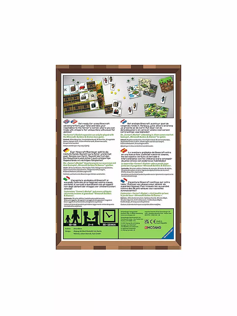 RAVENSBURGER | Minecraft Builders & Biomes Farmers Market Expansion - Erweiterung | keine Farbe