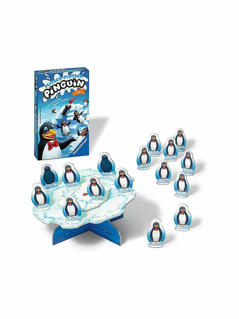 RAVENSBURGER | Mitbringspiel - Plitsch Platsch Pinguin | transparent