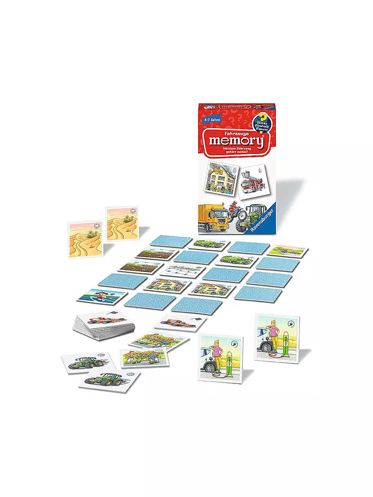 RAVENSBURGER | Mitbringspiel - Wieso Weshalb Warum - Fahrzeuge memory® | keine Farbe