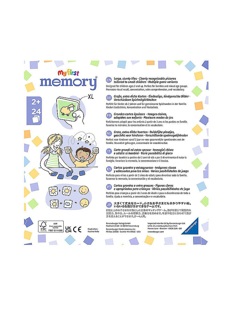 RAVENSBURGER | My first memory® Fahrzeuge | keine Farbe