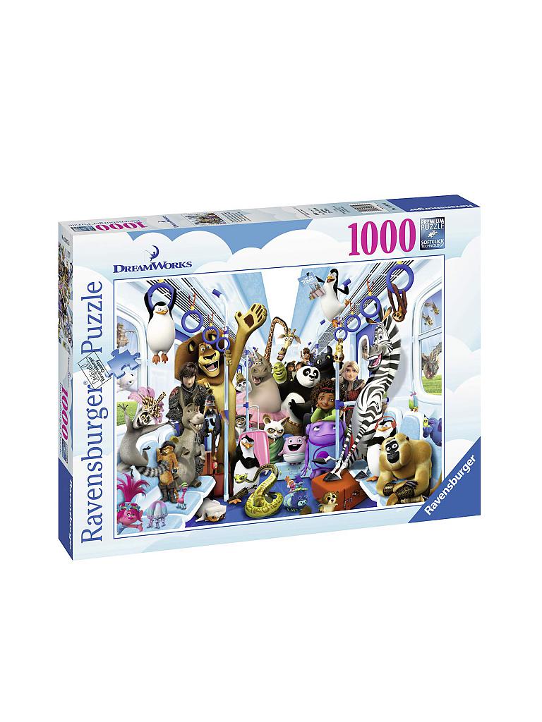 RAVENSBURGER | Puzzle - DreamWorks Familie auf Reisen (1000 Teile) | transparent