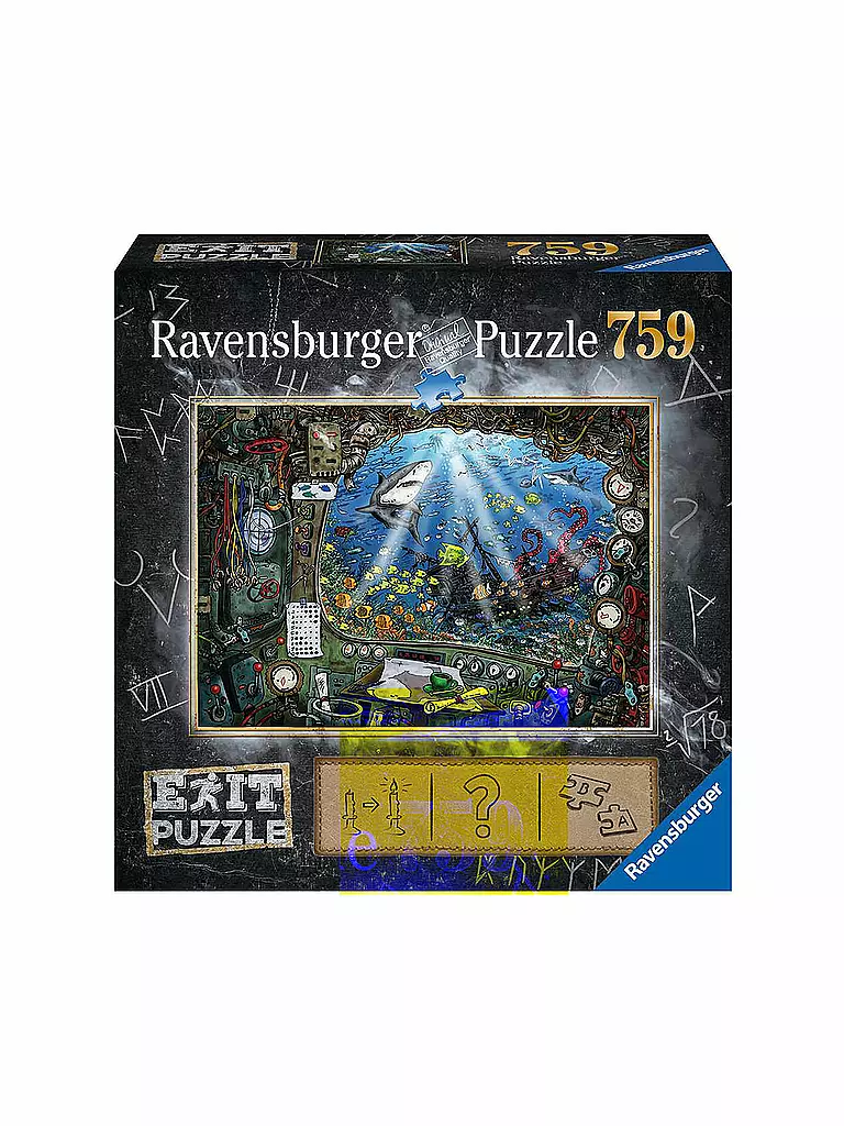 RAVENSBURGER | Puzzle - EXIT Im U-Boot - 759 Teile | transparent