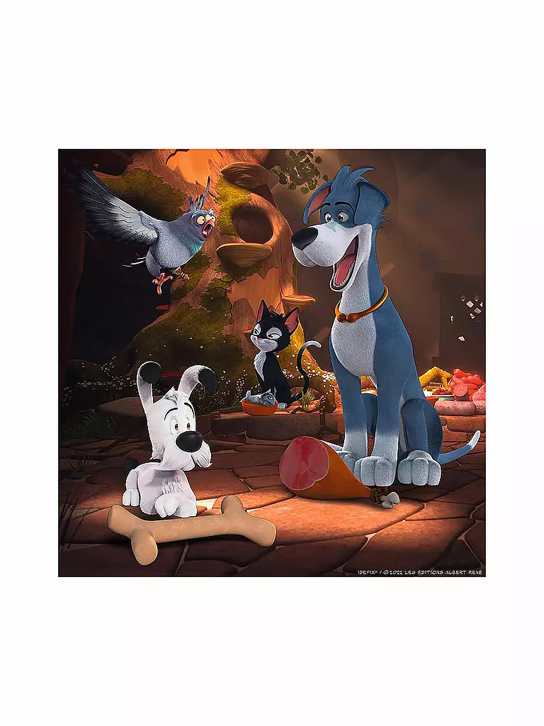 RAVENSBURGER | Puzzle - Idefix und seine tierischen Freunde 3x49 Teile | keine Farbe