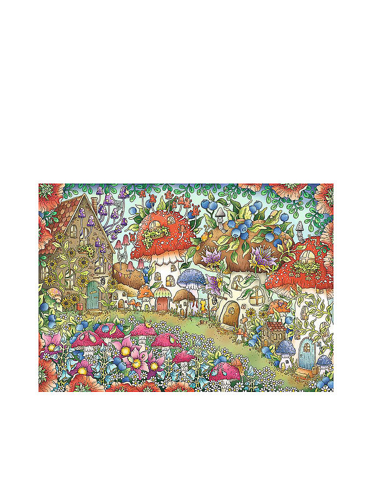 RAVENSBURGER | Puzzle - Niedliche Pilzhäuschen in der Blumenwiese - 1000 Teile | keine Farbe