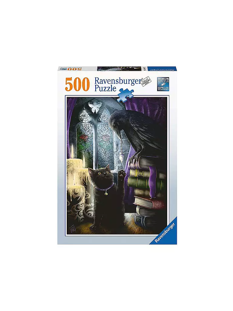 RAVENSBURGER | Puzzle - Rabe und Katze im Turmzimmer 500 Teile | keine Farbe