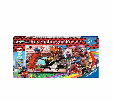 Ravensburger Puzzle - Miraculous - Ladybug und Cat Noir - 3 x 49