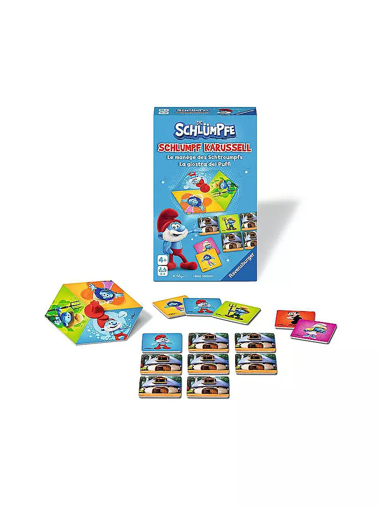 RAVENSBURGER | Schlumpf Karussell, das spannende Kreisel-Merkspiel | keine Farbe