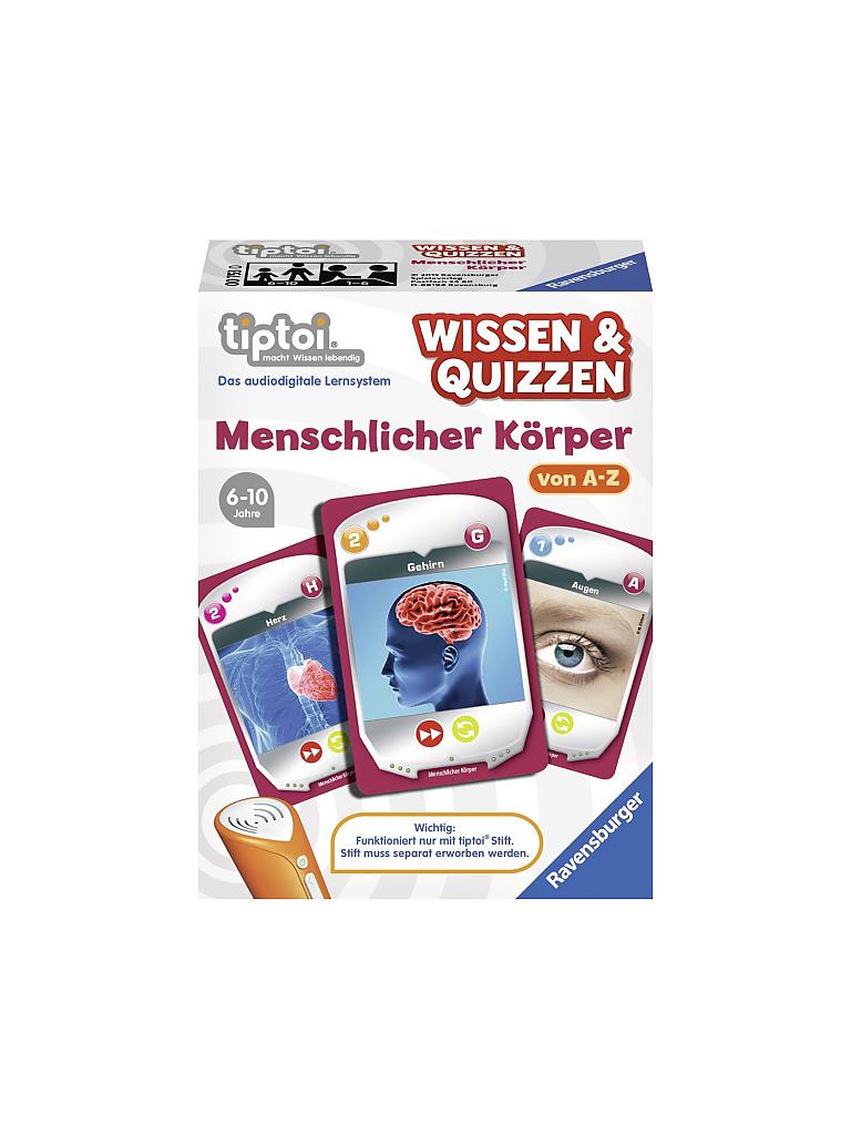 RAVENSBURGER | TIPTOI "Wissen und Quizzen" Menschlicher Körper | keine Farbe