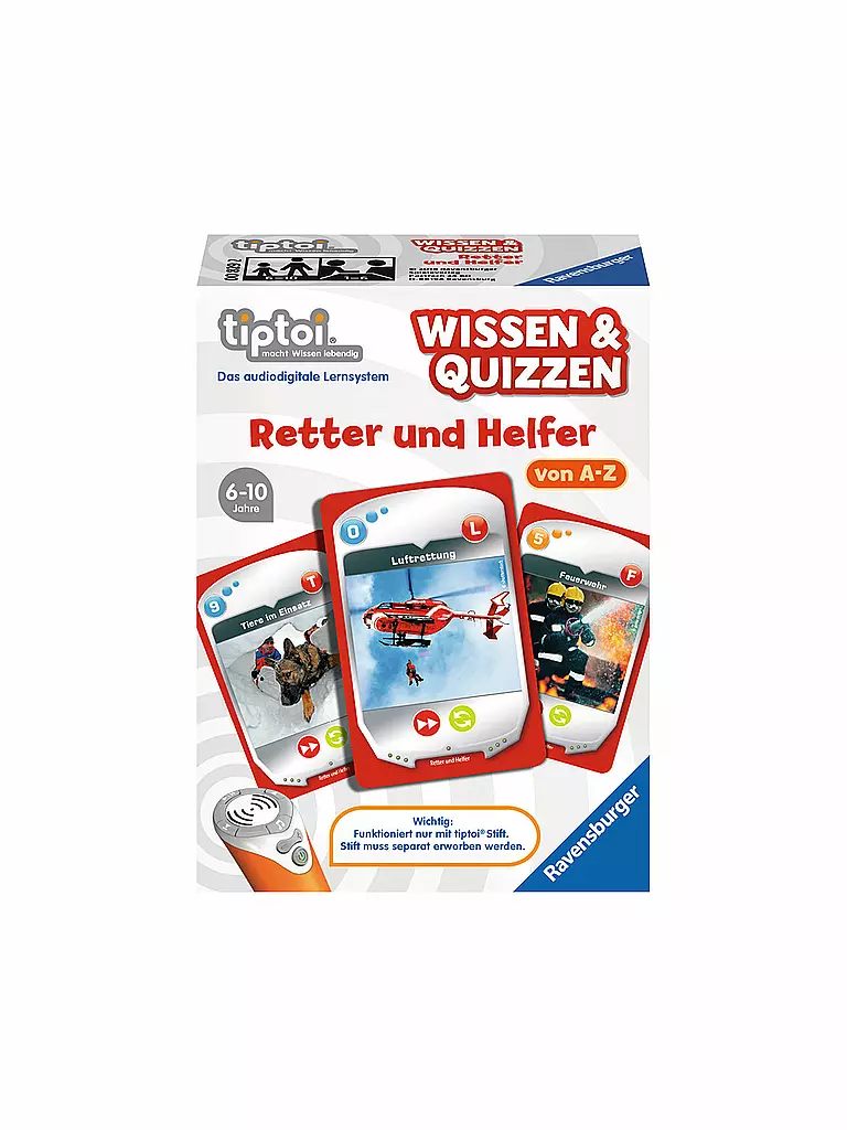 RAVENSBURGER | Tiptoi - Wissen und Quizzen - Retter und Helfer | keine Farbe