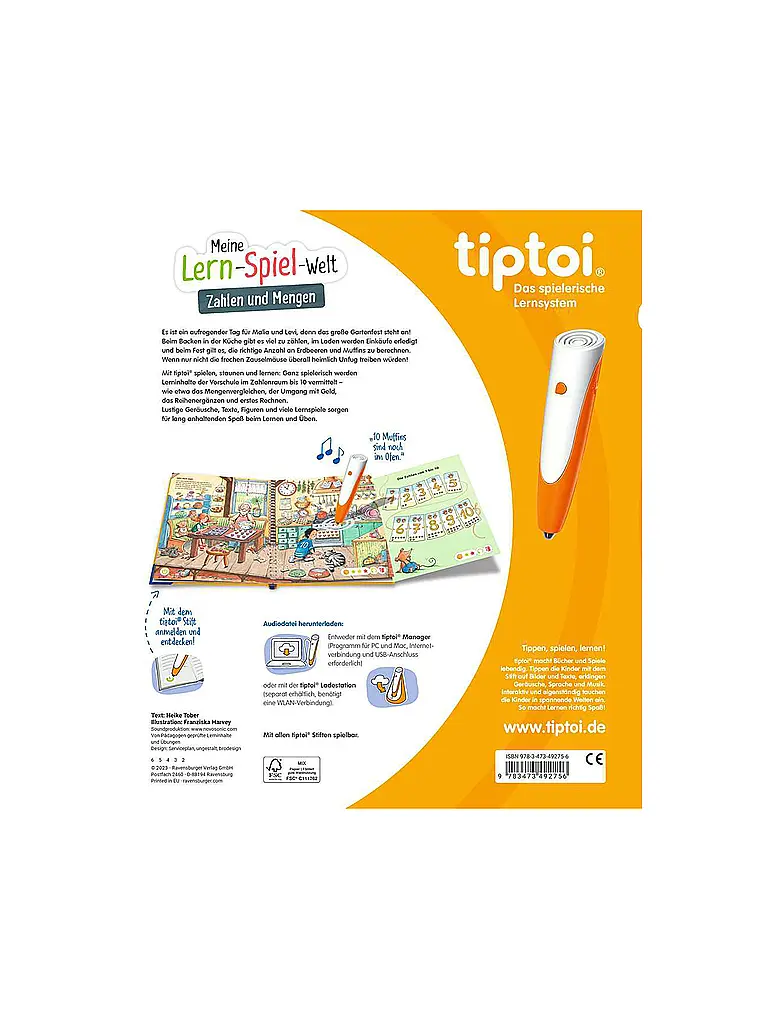 RAVENSBURGER | TIPTOI Meine Lern-Spiel-Welt - Zahlen und Mengen | bunt