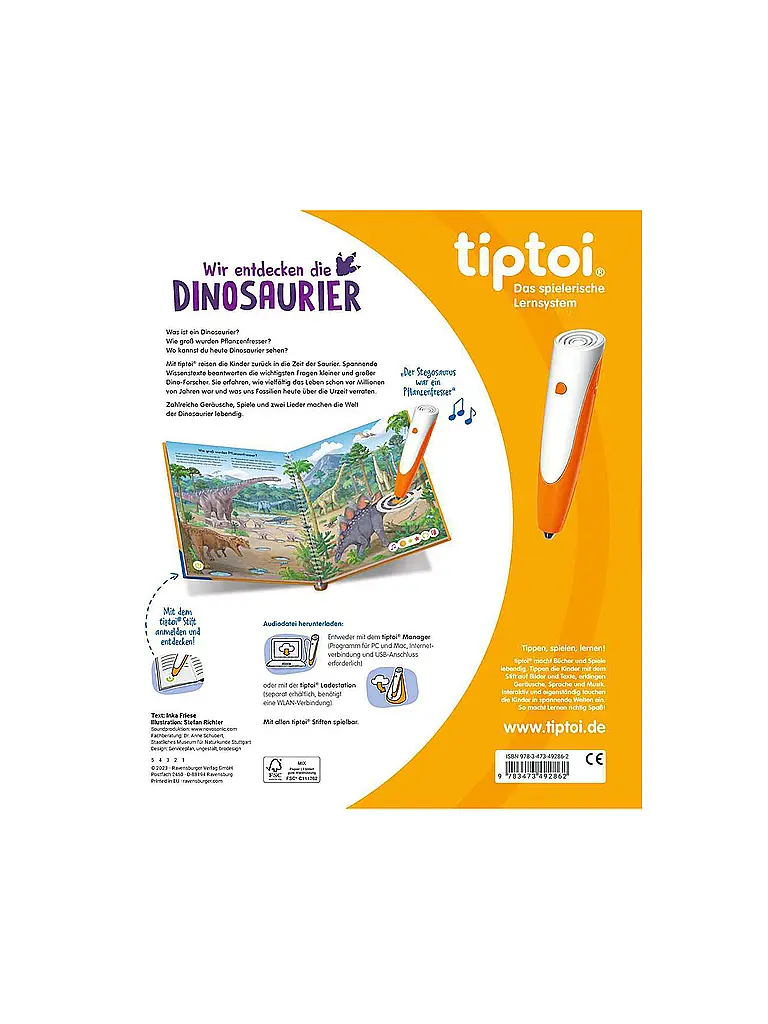 RAVENSBURGER | TIPTOI Wir entdecken die Dinosaurier | bunt