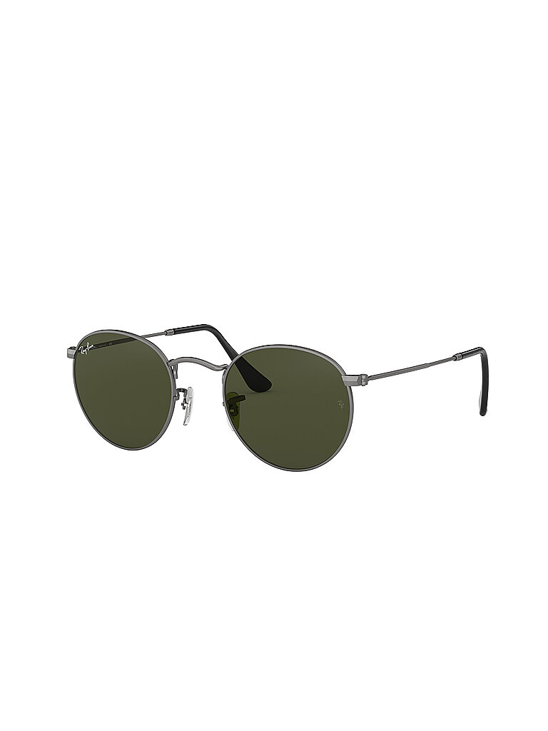 Ray - Ban Unisex Ray - Ban RB3447 ROUND METAL 029 Sonnenbrillen Metall Grau G15 Rund Normal