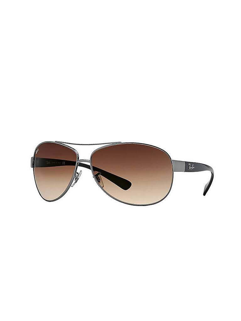 Ray - Ban Herren Ray - Ban RB3386 RB3386 004/13 Sonnenbrillen Metall Grau Braun Pilot Normal Schattiert