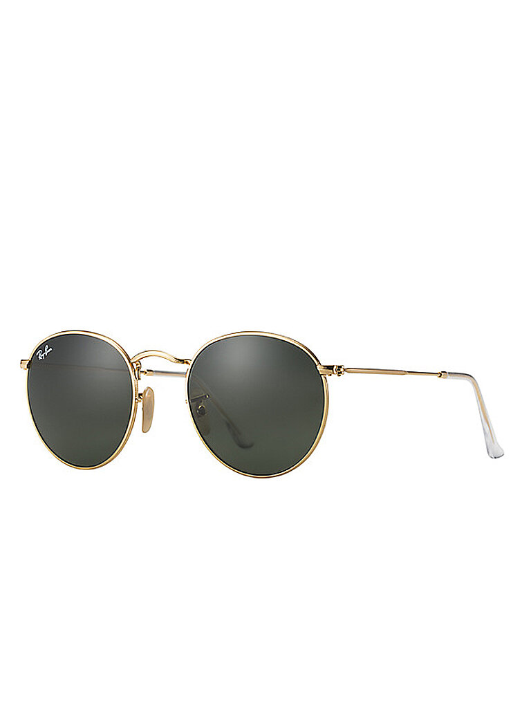 Ray-Ban Unisex Rb 3447 Sonnenbrille, Gold (Gestell: Gold Glas: Grün 001), Small (Herstellergröße: 50) EU