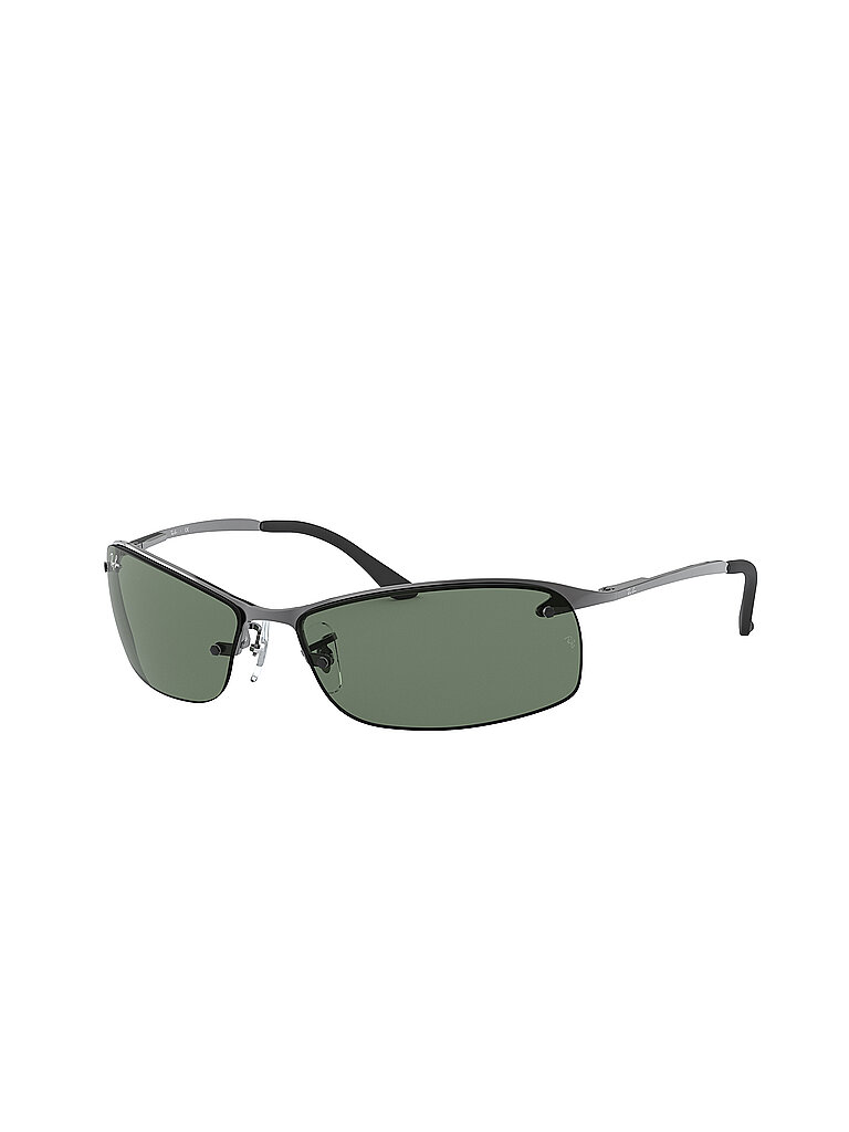 Ray - Ban Herren Ray - Ban RB3183 RB3183 004/71 Sonnenbrillen Metall Grau Grün Quadratisch Normal